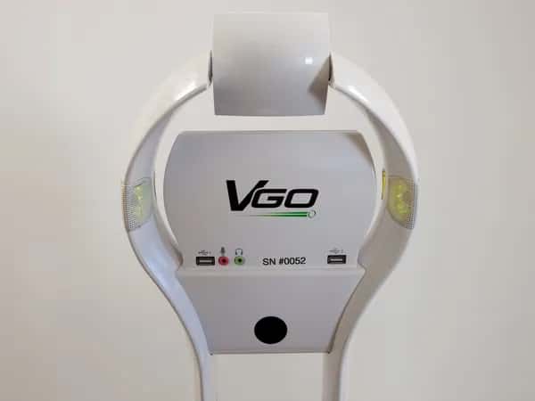 Вид сзади на VGo демонстрирует его простую конструкцию.