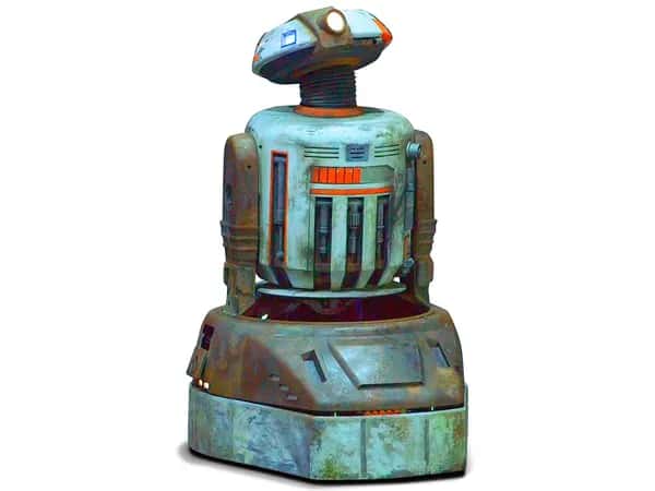 Automatronics — робот с потрёпанным металлическим основанием и корпусом, двумя руками, шеей и головой в форме полукруга.